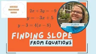 ✨ Finding the Slope from Equations 💡 Think and Notice Patterns for Algebra 1 Success 