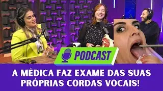 Ela faz exame das suas próprias cordas vocais!