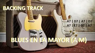 BACKING TRACK BLUES en LA MAYOR 7 (A7) | estilo B.B. KING | para IMPROVISAR CON GUITARRA 🎸🎸🎹🥁