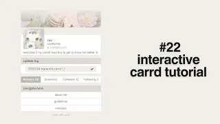 interactive carrd tutorial #22