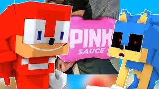 KNUCKLES COOKED FOR SONIC SPAGHETTI WITH PINK SAUCE
