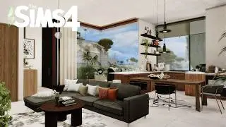 Luxury Tiny House in Tartosa 🩵 | CC+ Tray Files | ASMR Speedbuild | The Sims 4