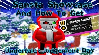 Sansta Showcase And How To Get! (375 Wins+Badge) | Undertale: Judgement Day | Roblox | Event Sans |