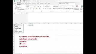 CONVERT ROW TEXT TO COLUMN TEXT