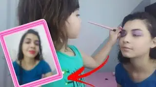 Minha prima me maquiou, olha o que deu! 😂