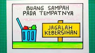 Gambar poster bertema kebersihan lingkungan 