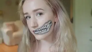 Sketched Skull Makeup~Halloween 2015
