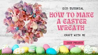 HOW TO MAKE A EASTER WREATH I #CRAFT WITH ME I  POOF AND WOODLAND RUFFLE  OR CRUFFLE METHOD #EASTER