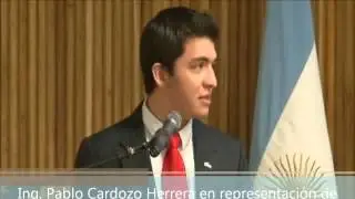 Apertura del curso en la FGV del Programa BECAR. Agradecimiento del Ing. Pablo Cardozo Herrera.