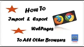 Bookmarks Protection |How to Import and Export Bookmarks | 