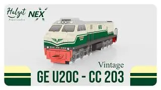 Speed Draw Papercraft CC 203 Livery Vintage - Papercraft Kereta Api Indonesia