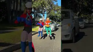 Mermaid Man & Barnacle Boy try to parallel park 🙈 