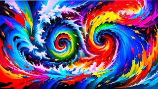 Storm of Colors - Copyright Free Background Video | TV Oled Safe Screensaver 4K, Ultra HD [No Sound]