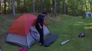 Camping in the U.P. of Michigan! Golfing and Sleeping in a Tent!