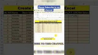 Salary calculation in Excel for beginners | How to calculate salary | salary management kese kare 🔥