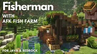 FISHERMAN'S HOUSE & AFK FISH FARM | Minecraft Tutorial | Java & Bedrock [1.21+]