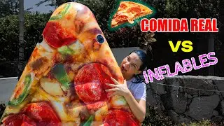 COMIDA REAL VS INFLABLE | AnaNANA TOYS