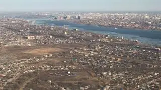 Посадка суперджета авиакомпании Россия в аэропорту Нариманово в Астрахани (11 декабря 2022 года)