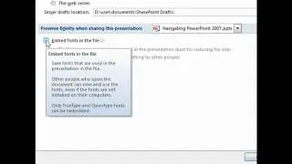 PowerPoint Basics-Embedding Fonts