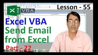 Email excel file VBA Code | How to send email form excel | Excel VBA lesson 55 | Excel VBA function