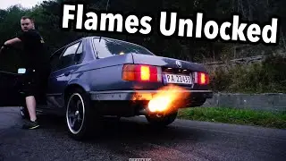 My BMW E30 Is Now Shooting Flames ! New Exhaust Sounds Sick!