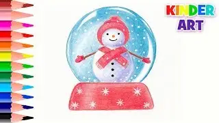 How to draw a snow globe