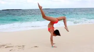 GYMNASTICS AT THE BEACH!
