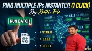 How to Ping Multiple IPs at Once in Windows | Single Click Trick  Batch File | Trick Multi IP Ping |