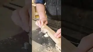 Rounding over stool legs on my trusty router table #woodworking #furnituremaker #finewoodworking