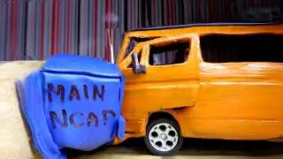 Фронтальный удар Volksvagen T3 BeamNG.drive ( модель из пластилина) Front kick T3 plasticine model