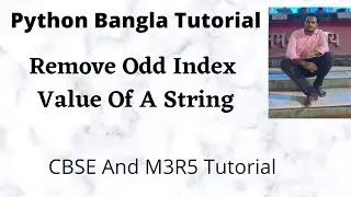 Python Remove the characters which have odd index values of a given string