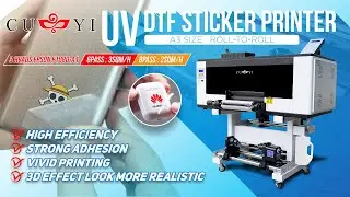 CUYI UV DTF STICKER PRINTER Roll to Roll A3 SIZE