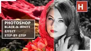 photoshop black and white effect step by step in hindi | Sin city effect in photoshop