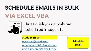 Schedule emails in bulk using Excel VBA