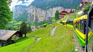Train Ride from Lauterbrunnen to Kleine Scheidegg 🇨🇭 | Crash Landing on You Shooting Spot