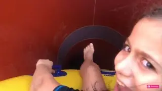 روان وريان ركبوا أسرع وأخطر زحليقة مائية ! انجنوا 😂 ! WATER PARK ! in shark slide Water Fun