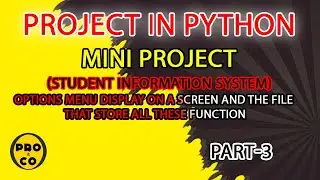 Python project|Project in python|student system|mysql|PYHTON MINI PROJECT(PART-3) 