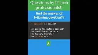 C++ MCQ 3 : Operators  