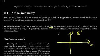 Affine Geometry