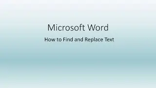 How to Find and Replace Text In Microsoft Word