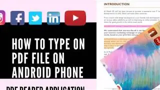 How to Type on Pdf on Phone - PDF Reader Review
