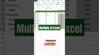 Multiply in Excel  