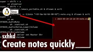sxhkd to create notes quickly