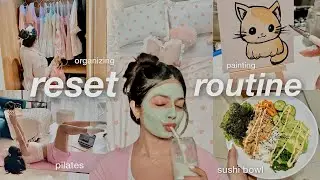 MONTHLY RESET ROUTINE *October reset  🌸 cleaning, pilates,  planner setup, painting.. #resetroutine