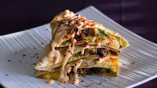 QUESADILLAS de carne picada con salsa mayonesa picante, una forma diferente de hacerlas😋