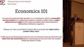 The role of FAME and commercial archaeology