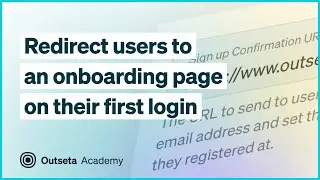 Redirect users to an onboarding page the first time they login