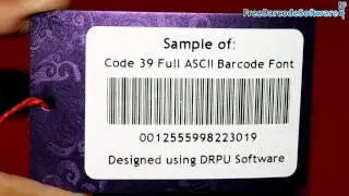 Generate Code 39 Full ASCII Barcode font with DRPU Barcode Software