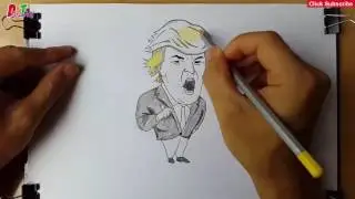 Donald Trump - 3D Drawing Donald Trump - How To Draw Donald Trump