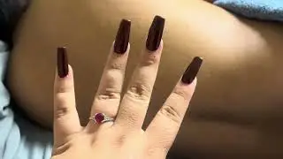 ASMR back massage and back scratching with whisper ramble